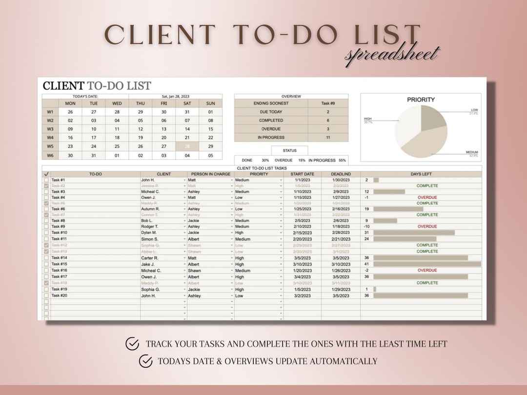 Client Tracker Spreadsheet, Client Management Google Sheets, Small ...