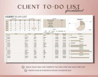 Client Tracker Spreadsheet, Client Management Google Sheets, Small Business Spreadsheet, Business Tracker, Customer List, Client Planner 4