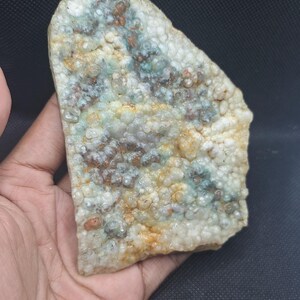Botryodal Chalcedon Chrysokoll natürliches Kupfer, Kupfermaterial, roh, Material, einzigartiges Motiv, hohe Qualität || (117x80x12 Millimeter )