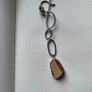 Terracotta clip on carabiner keychain handmade