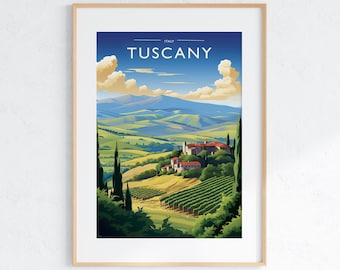 Tuscany Travel Print Art Tuscany Wall Print Tuscany Italy Prints Italy Artwork Tuscany Travel Poster Gift Tuscany Wall Hanging Travel Print