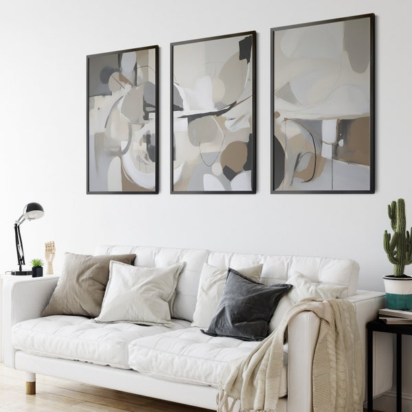 Gray Wall Art Etsy
