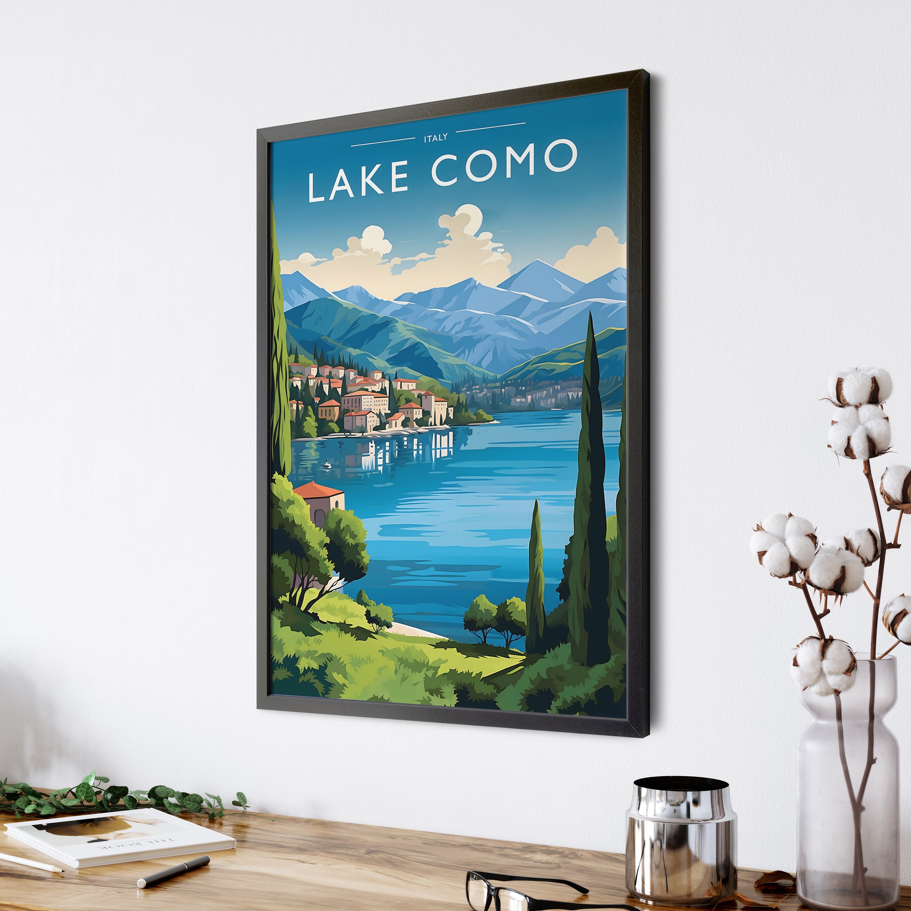 Caterease Beo Prints Lake Como Italy Travel Poster Art Print (digital Download) - Etsy