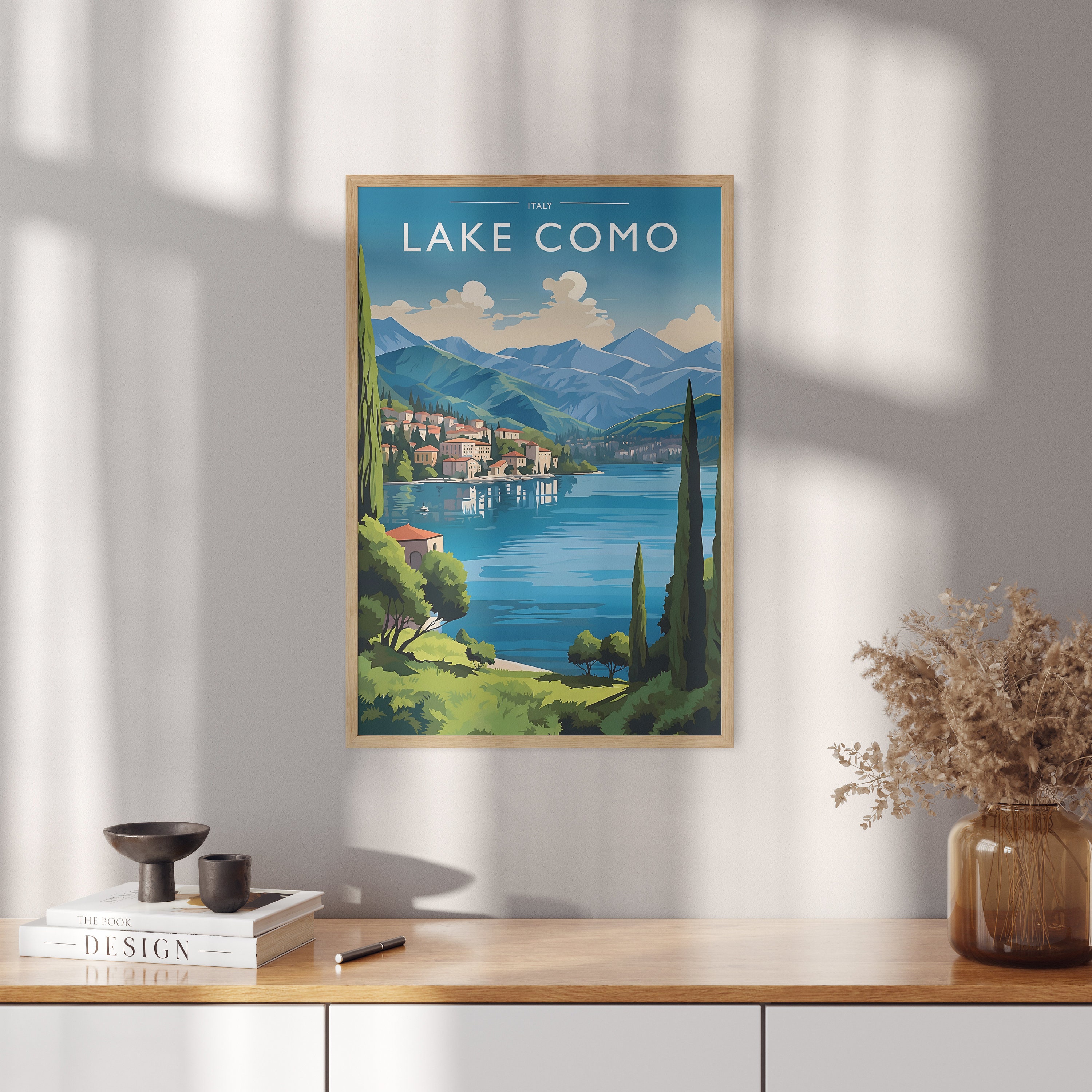 Lake Como Travel Print Art Lake Como Wall Art Lake Como Travel Poster ...