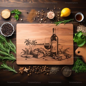Laser Engrave File, Charcuterie Board, Cutting Board, Chopping Board, Vector SVG, Kitchen, Laser Burn File, Glowforge, xTool, Sculpfun