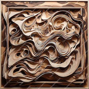 Laser Burn PNG, Laser Engrave File, 3D Illusion Laser File, Laser Engraving File, xTool, Glowforge, Sculpfun, Plaque, 3D Abstract Art