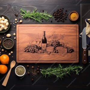 シャルキュトリー、SVG、カッティングボード、レーザー彫刻ファイル、デジタル、ベクター、キッチンデコレーション、Glowforge、カットファイル、彼女への贈り物