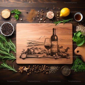 Chopping Board SVG, Charcuterie Board SVG, Cutting Board SVG, Kitchen Vector Laser Burn, xTool, Glowforge, Sculpfun Laser Engraving File