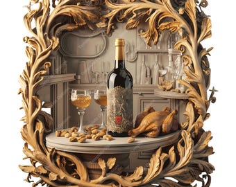 Laserbranden PNG, lasergraveerbestand, 3D-illusie-laserbestand, lasergravure, xTool, laserbrandbestand, plaque, wijnfles 3D SVG-laserbestand