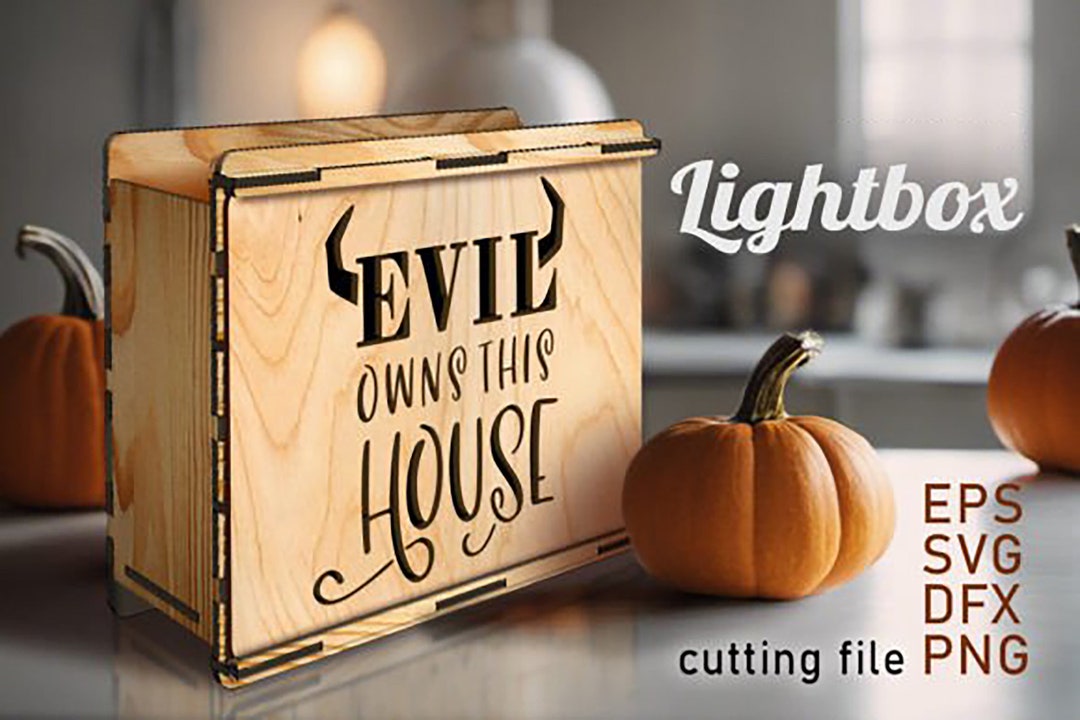 Halloween Lightbox Laser Cut SVG Files for CNC and Engraving Etsy