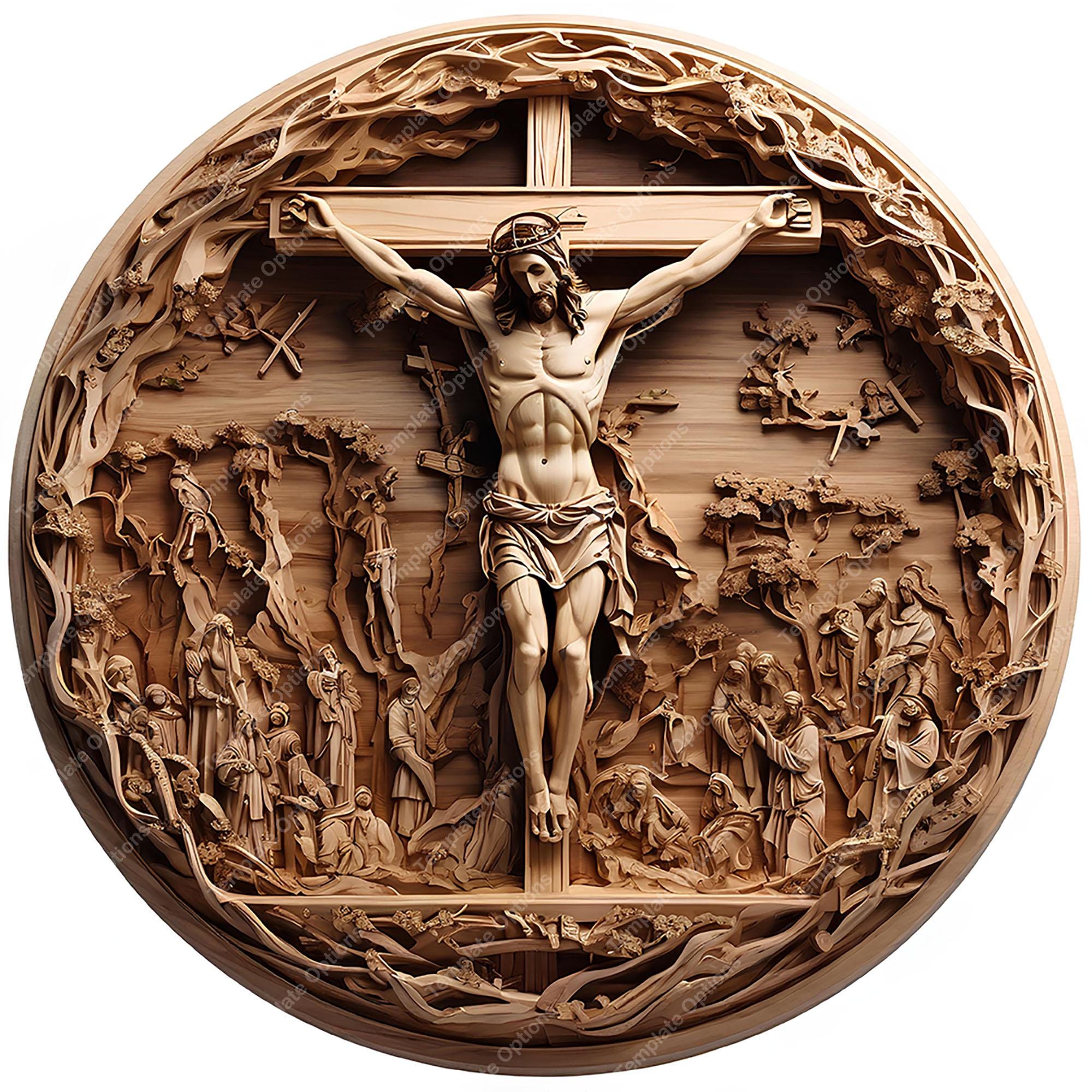 Laser Engrave File, 3D Illusion Laser File, Laser Burn PNG, Laser Engraving File, xTool, Glowforge, Plaque, Jesus, Christmas, Church