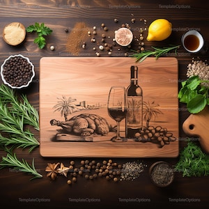 Chopping Board SVG, Charcuterie Board SVG, Cutting Board SVG, Kitchen Vector Laser Burn, xTool, Glowforge, Sculpfun Laser Engraving File