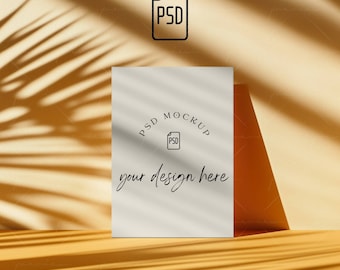5x7 Card Mockup, Layered PSD, Blank Vertical Card Mockup, Aesthetic Mockup, Invitation, Postcard, Greeting, Commercial Use