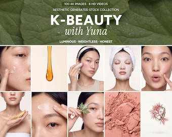 Fotos y vídeos de belleza coreana / Contenido editorial limpio (descarga digital)