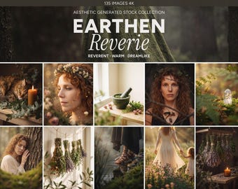 Imágenes de archivo de Earthen Dreamerie / Contenido editorial de Earthy Kitchen Witch (Descarga digital)
