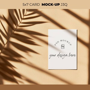 5x7 Karten Mockup, mehrschichtig PSD, leere vertikale Karte Mockup, ästhetisches Mockup, Einladung, Postkarte, Begrüßung, kommerzielle Nutzung