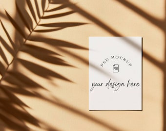 5x7 Card Mockup, Layered PSD, Blank Vertical Card Mockup, Aesthetic Mockup, Invitation, Postcard, Greeting, Commercial Use