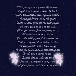 Märchen, Liebesgedicht, für Frau, für Freundin, perfektes Geschenk. Originalarbeit.