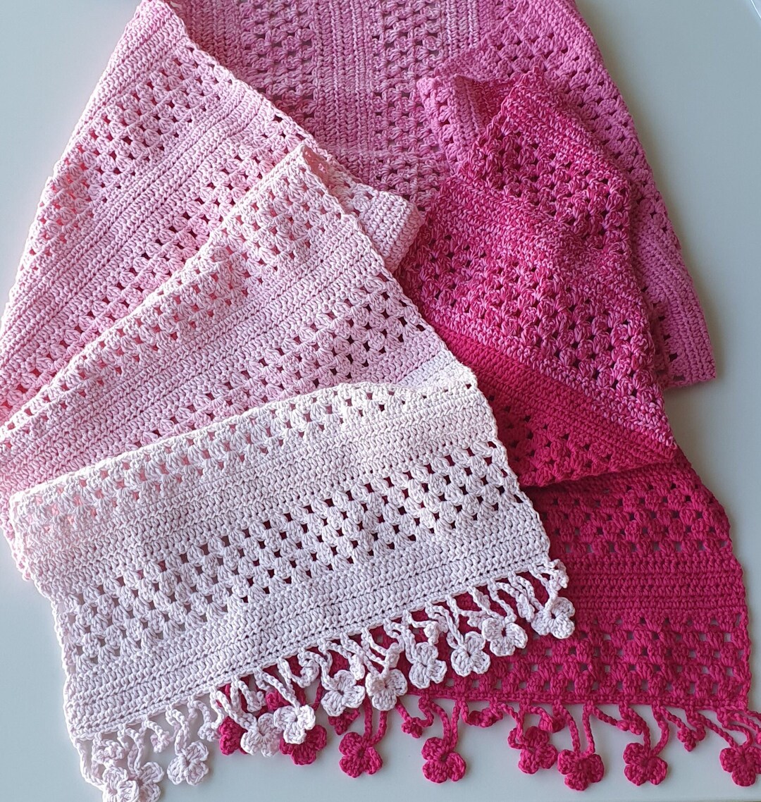 マフラー・ストール mellotory 100% Cashmere Crochet Shawl Muffler (Pink) wedding-wrap-crochet-pattern.jpg
