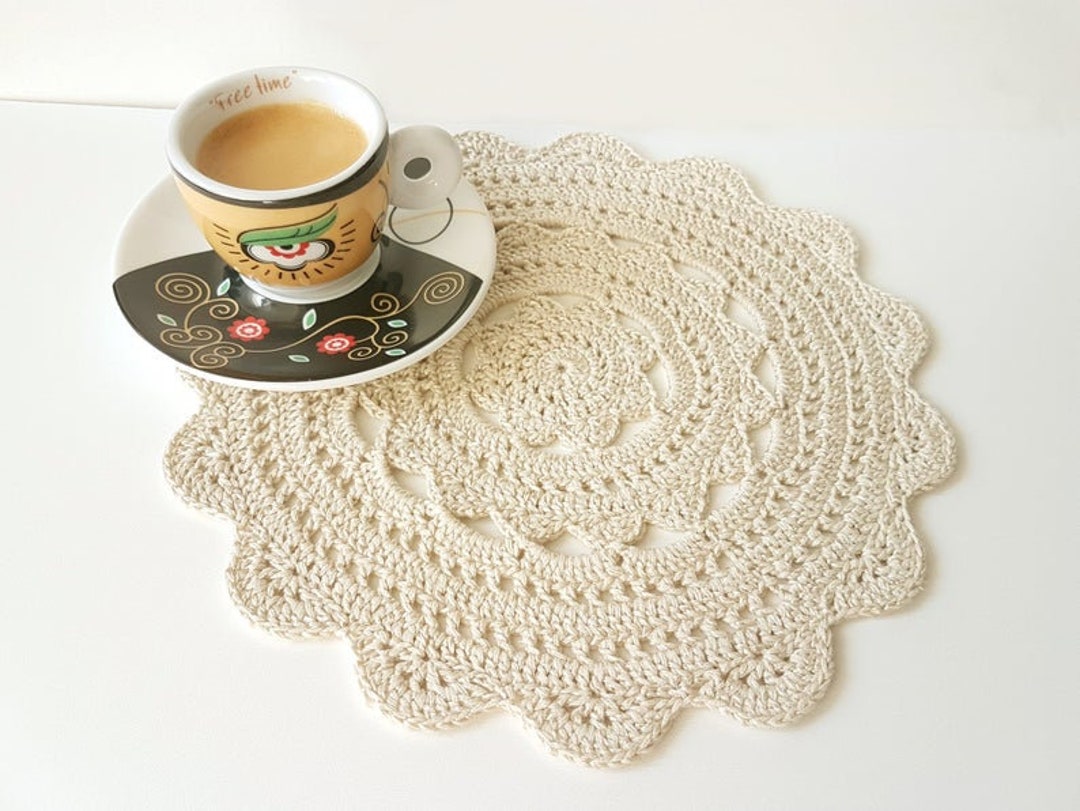 Crochet Round Coasters, Crochet Round Doily, Handmade Coasters, Crochet