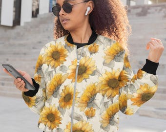 Sunflowers / Unisex Bomber Jacket - Etsy