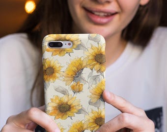 Sonnenblume Muster Robuste Handy Hülle