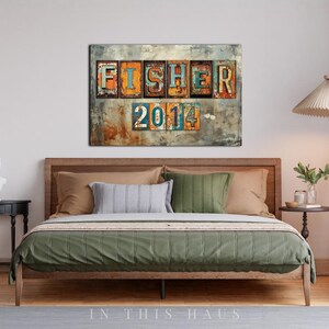 Custom License Plate Wall Art | Personalized Vintage Metal Letters and Numbers for Home Decor, Wedding, Anniversary, or Gift
