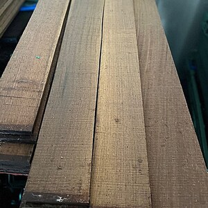 PANGA PANGA (wenge) guitar fingerboard fretboard / boxmaking / craft wood 500-700 x 70-85 x 10mm Grade A stock Kiln Dried