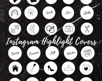 30 Everyday Instagram Highlight Covers Watercolorpink - Etsy