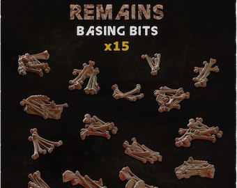 Remains Basing Bits | 32mm Basing | Tabletop | Diorama | Wargaming | RPG | Fantasy | Sci Fi | Zabavka
