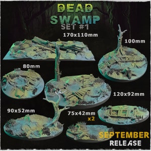 Dead Swamp Miniature Pedestal | Tabletop Bases | Wargaming | RPG | Fantasy | Zabavka