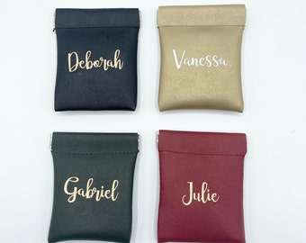 1 MINI POCHETTE RANGEMENT personnalisé Doré  // Idéal cadeau femme - fête des mères- fête des grands mères - Noël