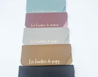 1 POCHETTE LUNETTES personnalisé doré // Idéal cadeau femme - cadeau fête des mères- fête des grands mères - Noël