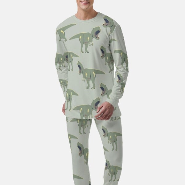 T-Rex Dinosaurier Herren Age Regression Pyjamas Prehistoric Littlespace Pyjamas Dino PJs