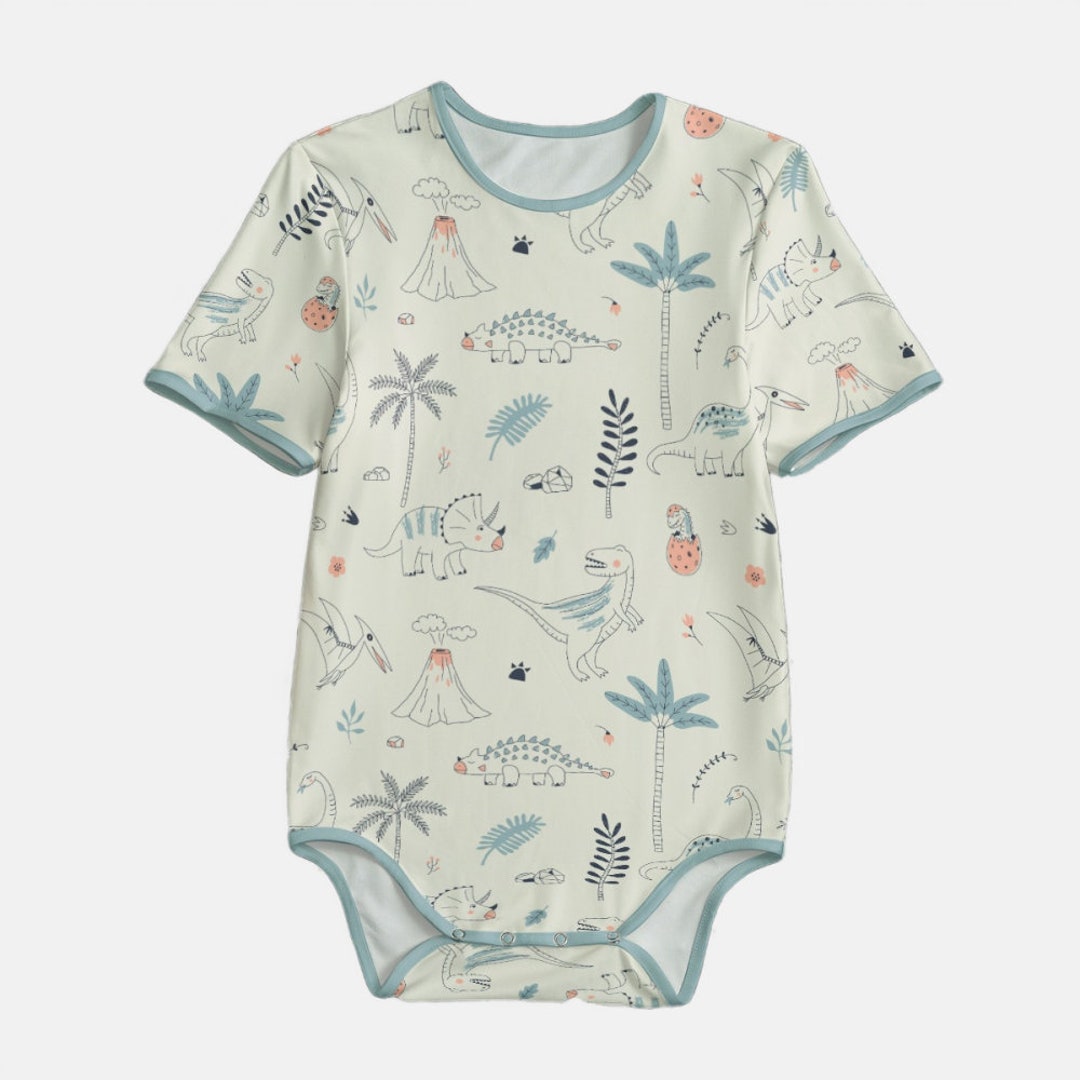 Dinosaur Age Bodysuit Age Regression Dino Volcano Littlespace Bodysuit ...