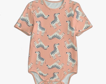 Zebra Bodysuit Age Regression Safari Littlespace Bodysuit Snap Crotch