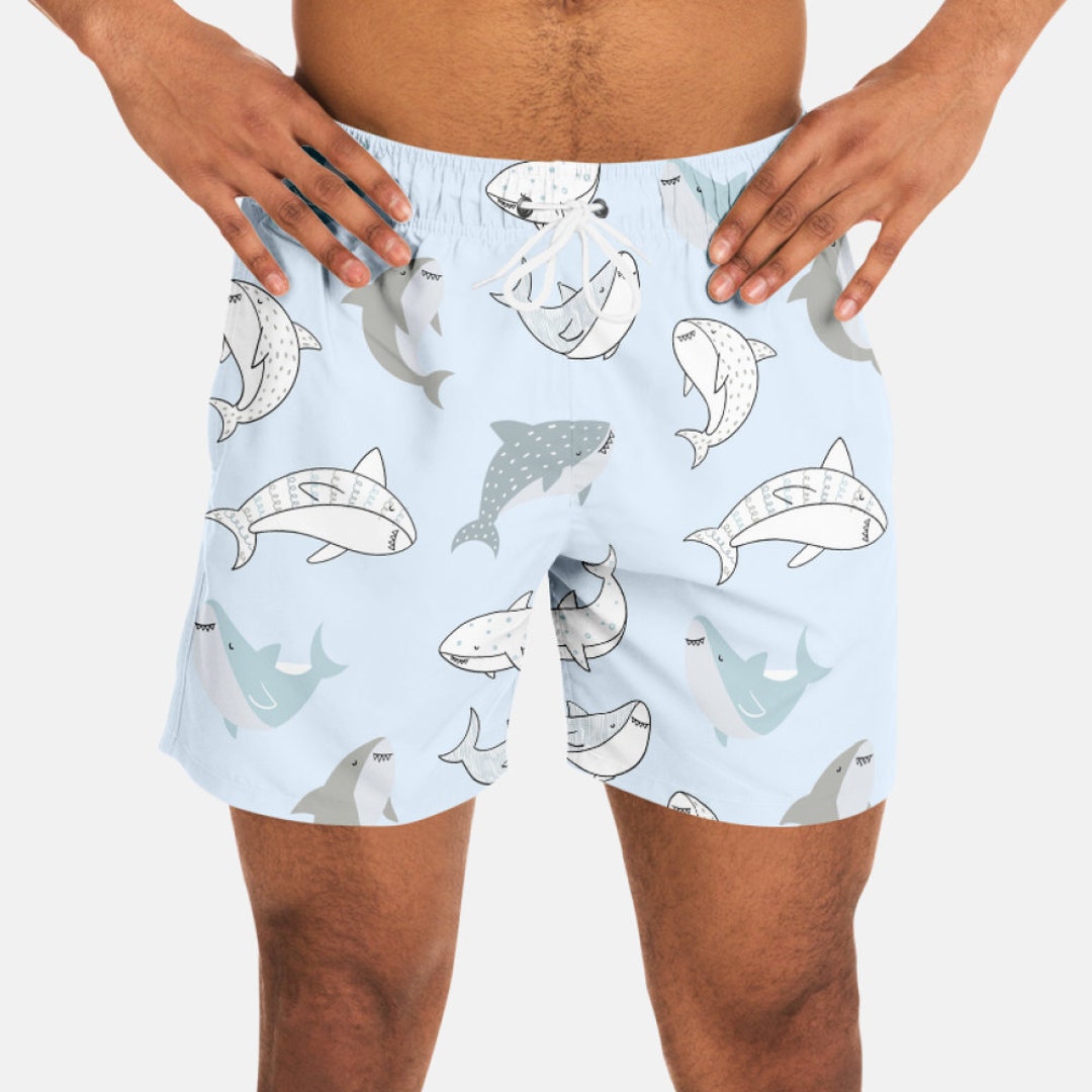 Age Regression Baby Shark Swim Trunks Men's Littlespace Swimwear Shark