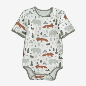 Age Regression Forest Friends Adult Bodysuit Fox Bear Forest Littlespace One Piece