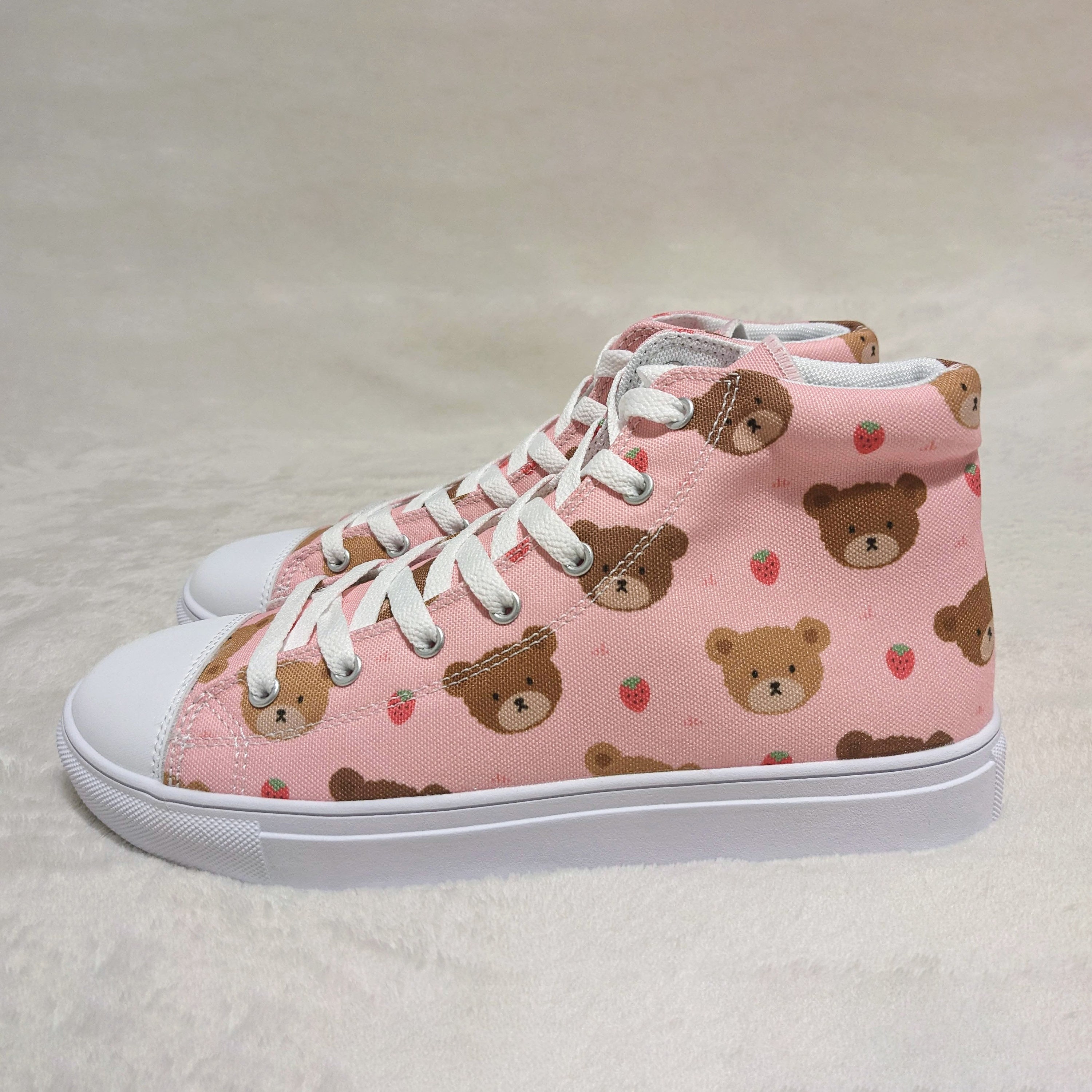 Strawberry Teddy Bear Shoes Adult Unisex Teddy Bear Kidcore Etsy
