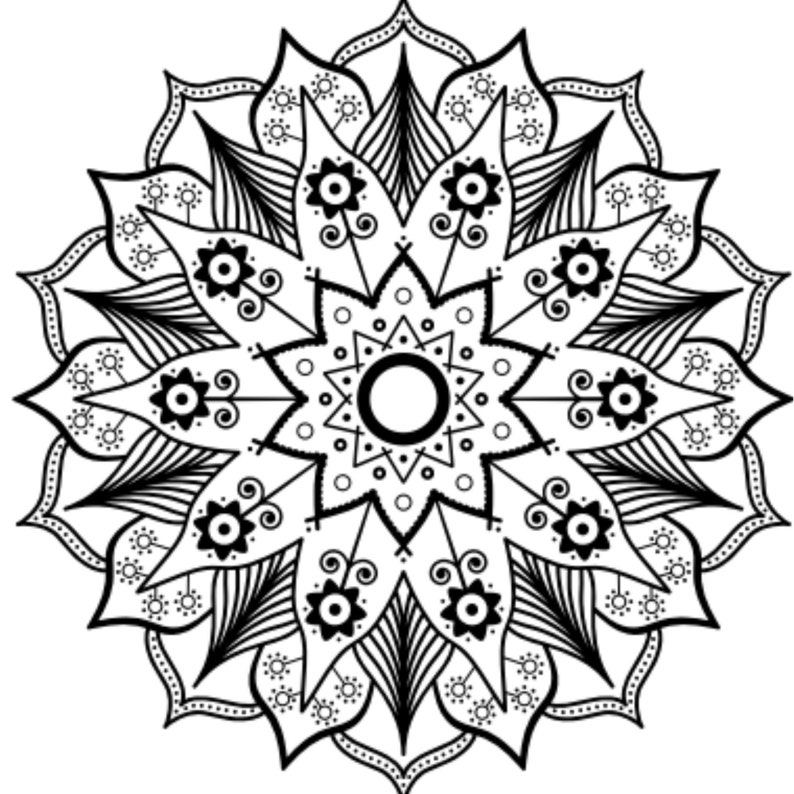 Intricate Mandala Coloring Pages for Adults Printable - Etsy