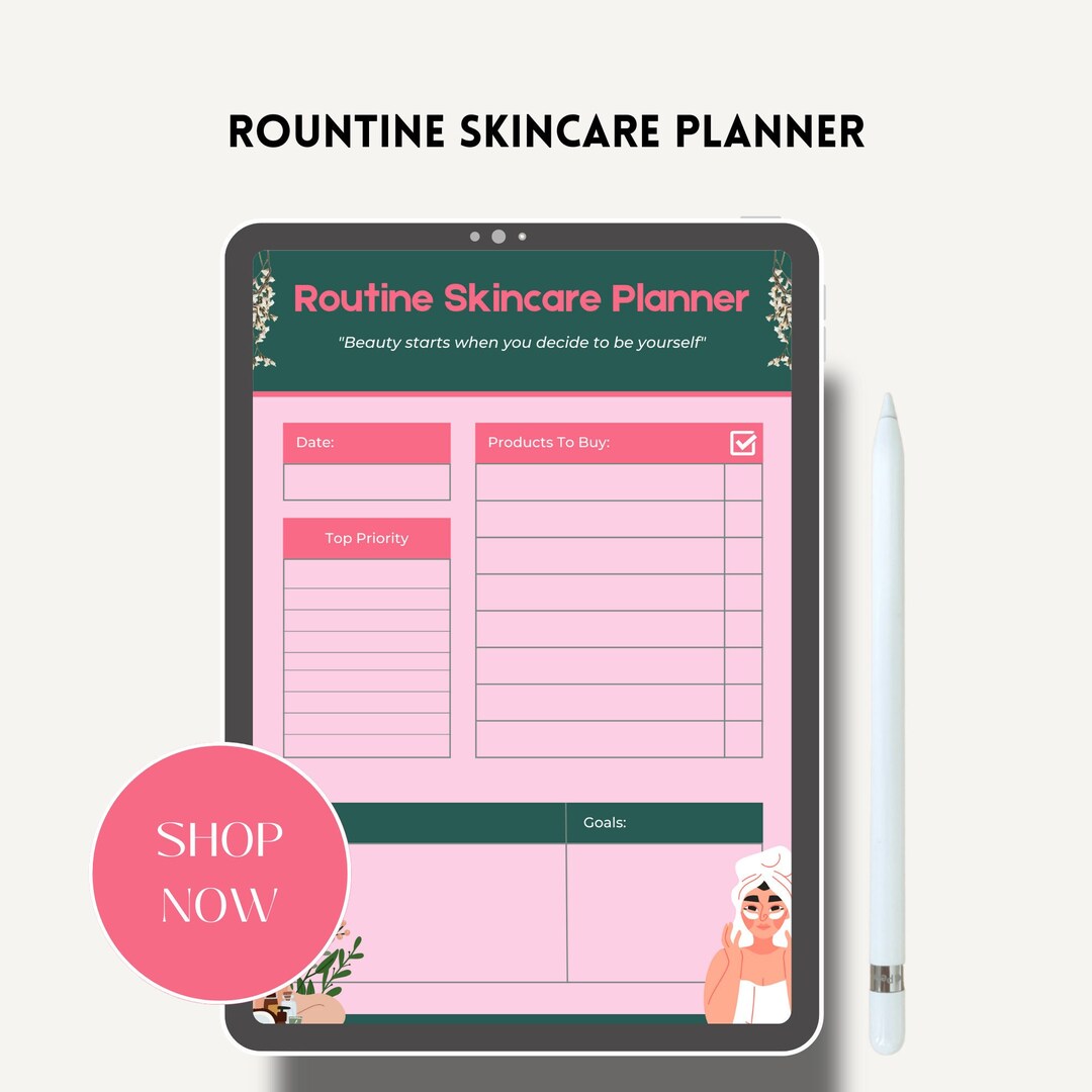 Skincare Routine Planner Hair Care Routine Beauty Journal - Etsy