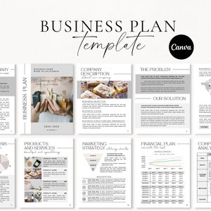 Small Business Plan Template, Editable Business Planner, Canva Template Printable, Business Plan Workbook, Start Up Business Plan, Analysis