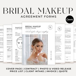 Contratto per truccatrice da sposa, Moduli per trucco da sposa, Contratto per trucco, Contratto per trucco da sposa, Contratto MUA, Moduli per servizi di trucco