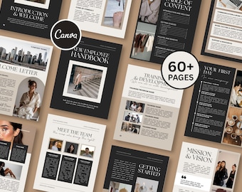 Employee Handbook Template, Training Manual, Employee Onboarding Guide, Welcome Packet, HR New Hire