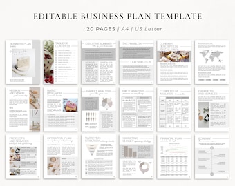 Business Planner Template Bundle: Editable, Small Business Planner, Content Planner, Social Media Planner, Business Plan Template