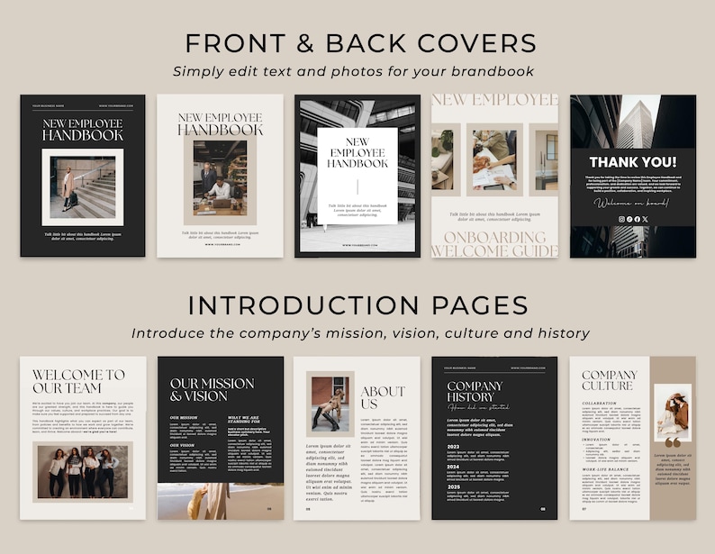 Employee Handbook Template, Training Manual, Employee Onboarding Guide ...