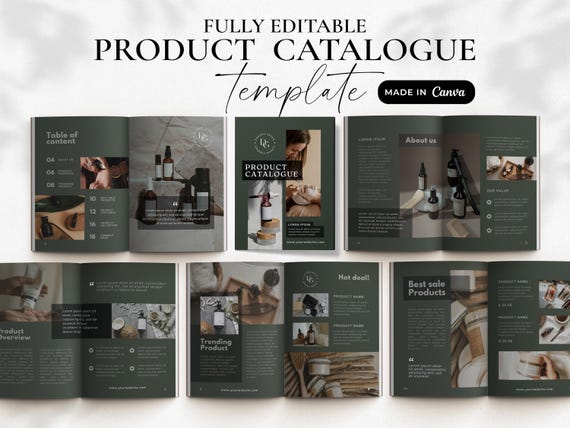 Product Catalogue Template, Wholesale Line Sheet Template, Skincare Product Brochure, Wholesale Price List, Editable Beauty Brochure