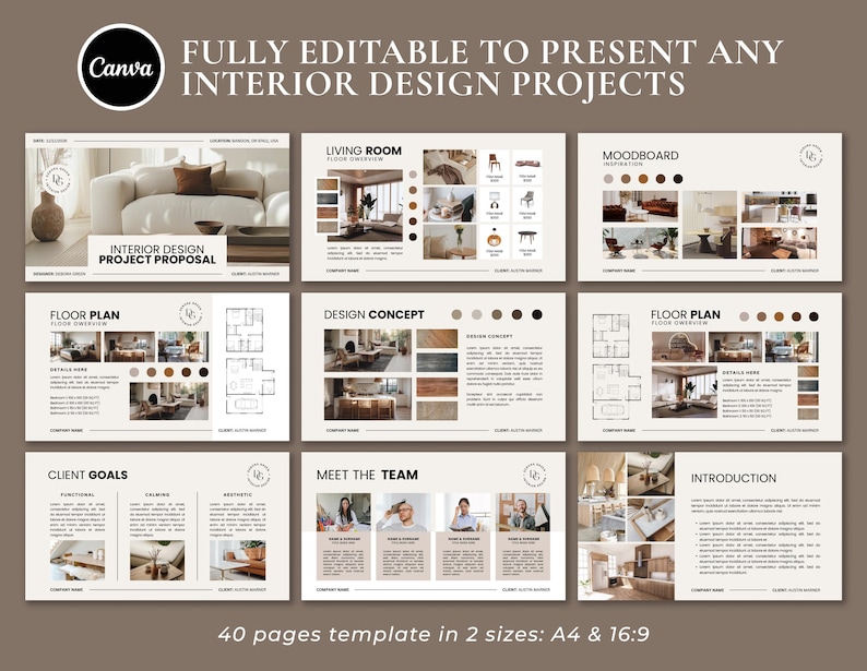 Interior Design Presentation Template, Project Proposal Templates ...