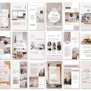 Interior Designer Instagram Story Templates, 60 Instagram Stories ...