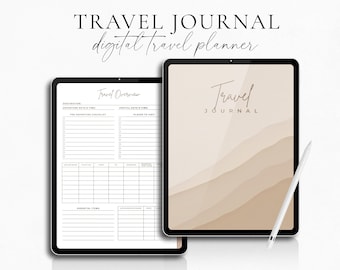 Digital Travel Journal | Travel Planner | Trip Planner, Vacation Planner, Travel Organizer, Holiday Planner, GoodNotes Planner, Packing List